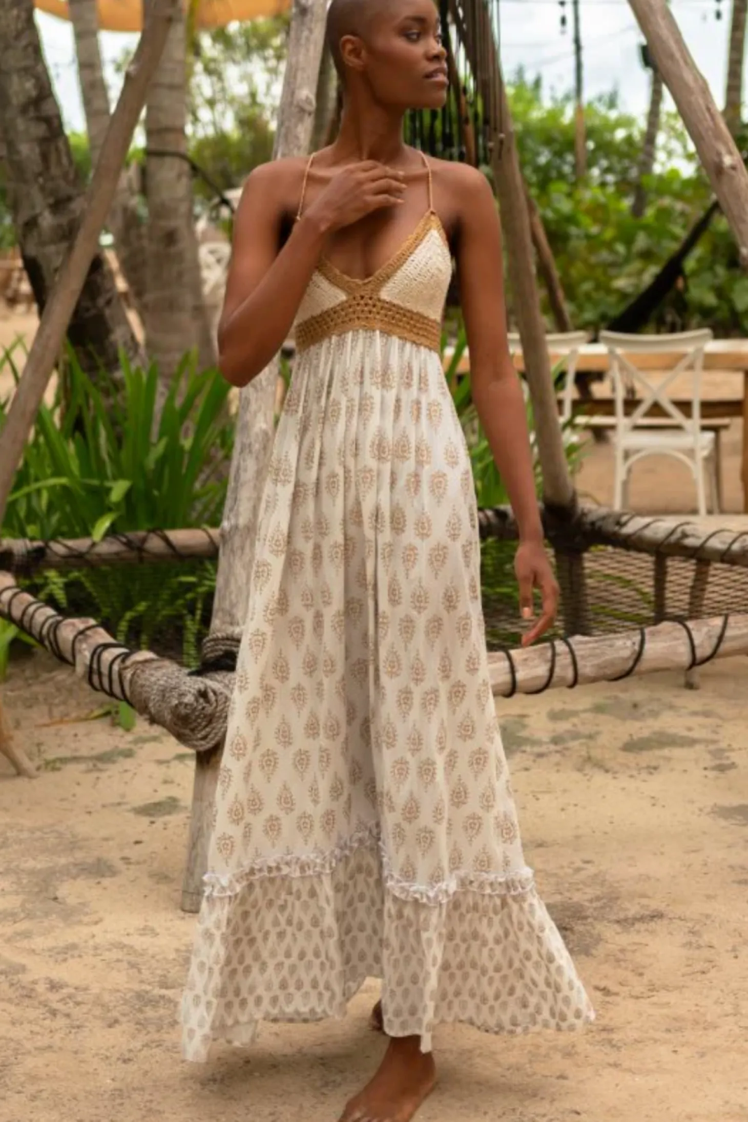 Belen Dress - Vanilla - M35