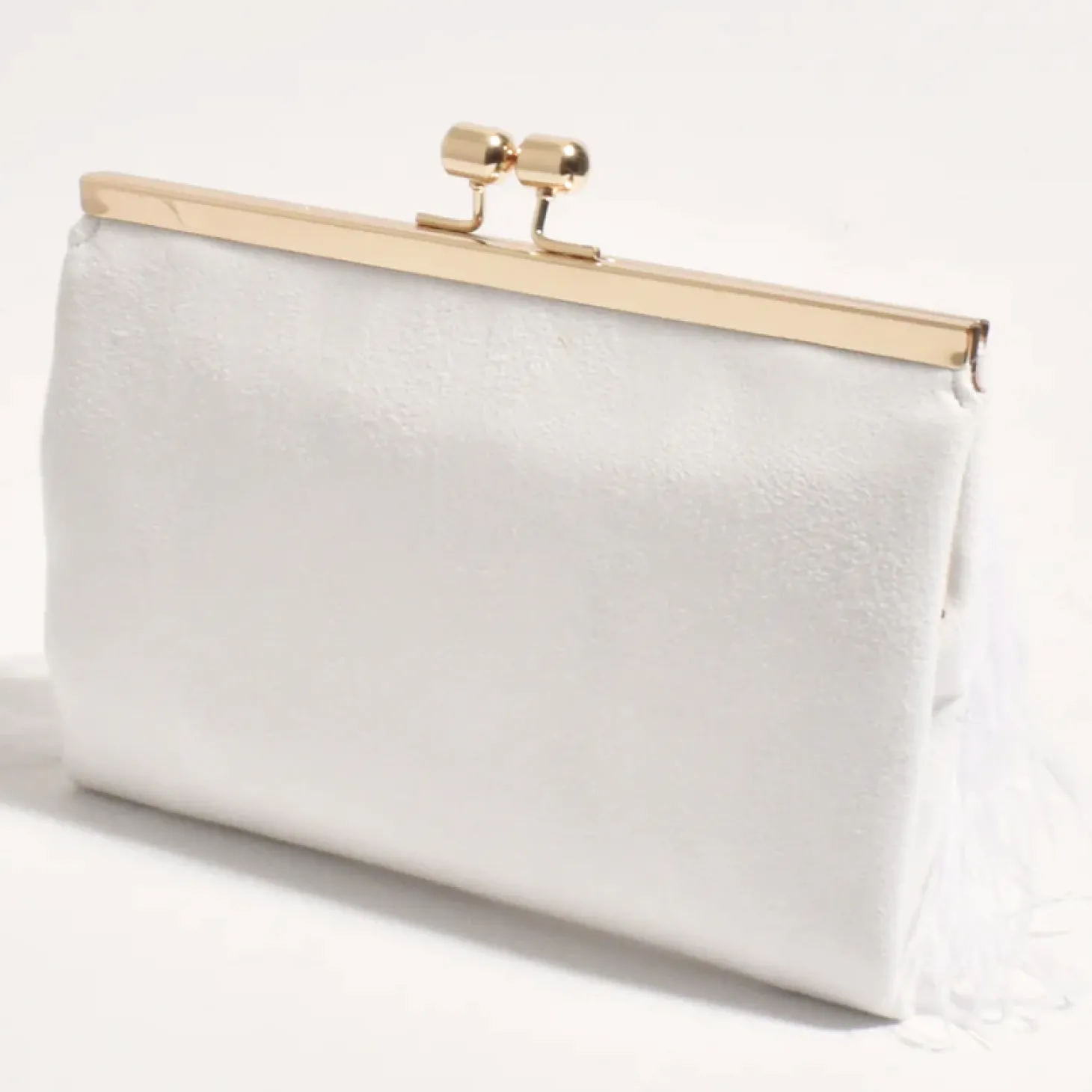 Cher Feather Floaty Clutch - White - AD13