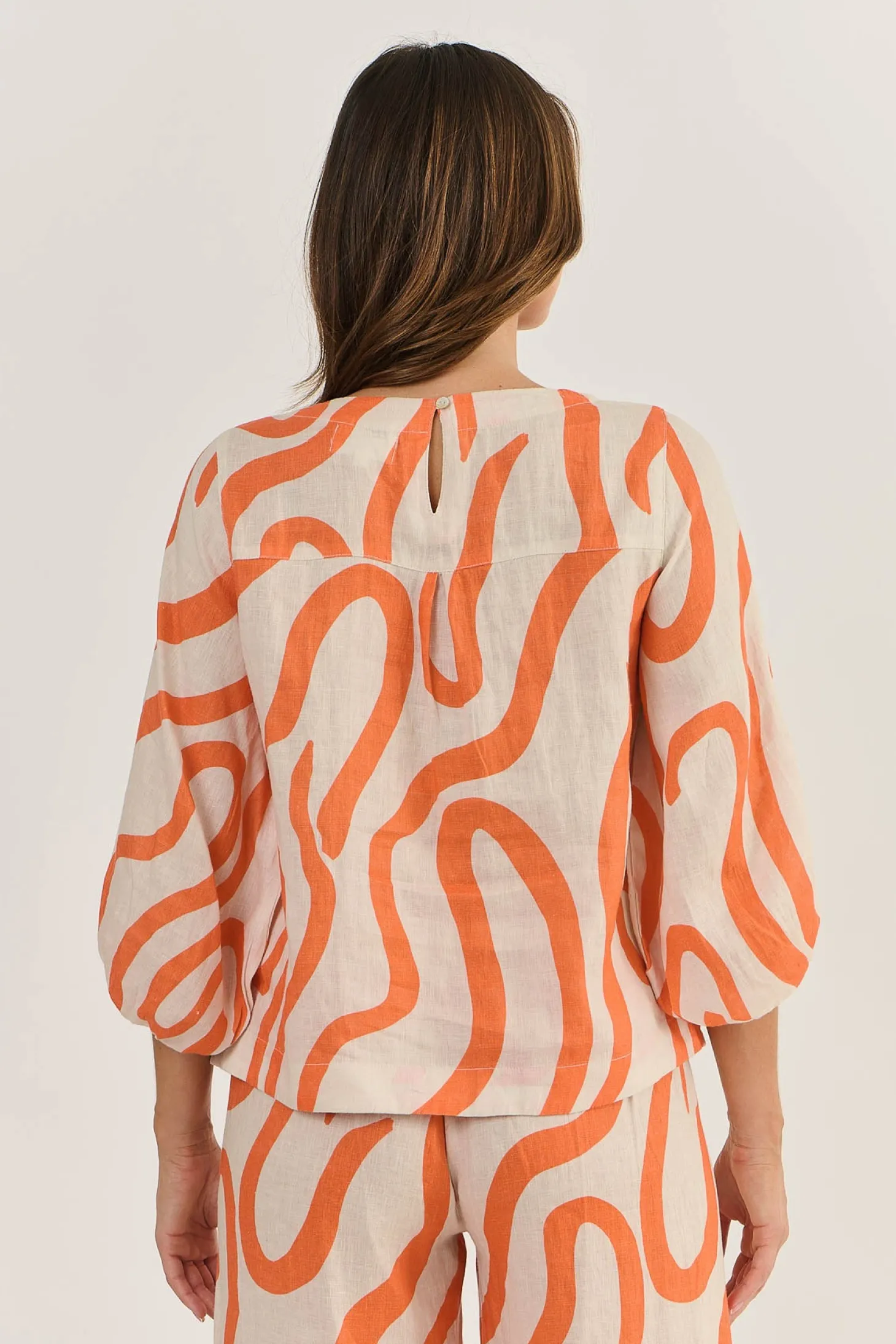 Ember Linen Top - Tamarind - OJ40