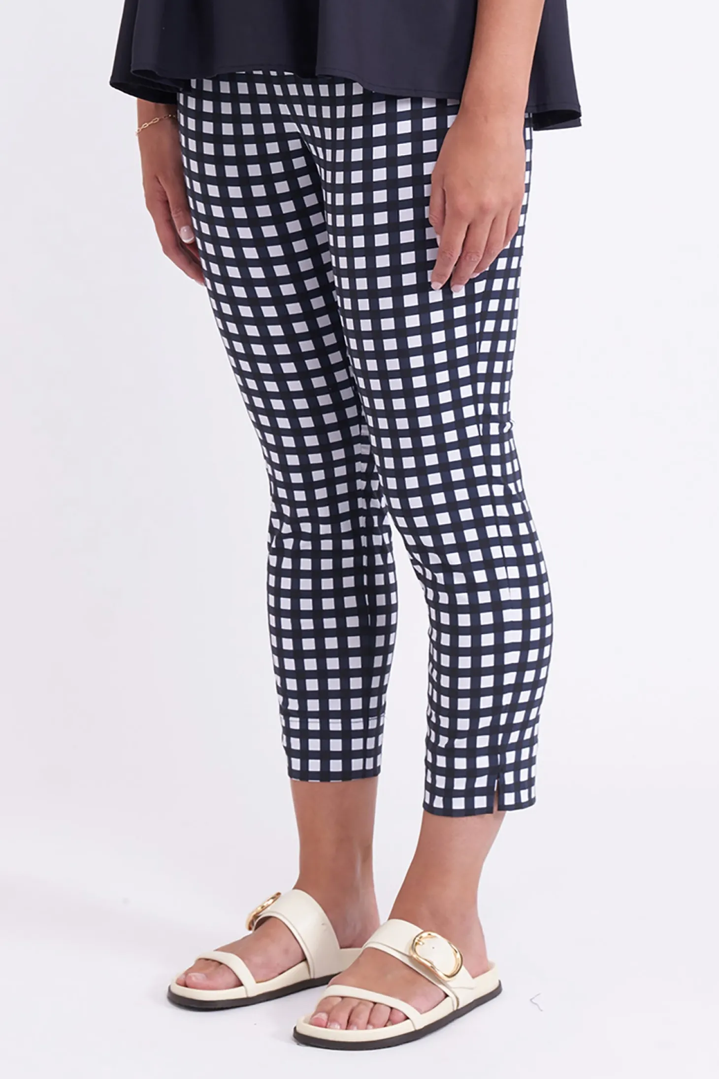 Fuss Free Capri - Checker - F6