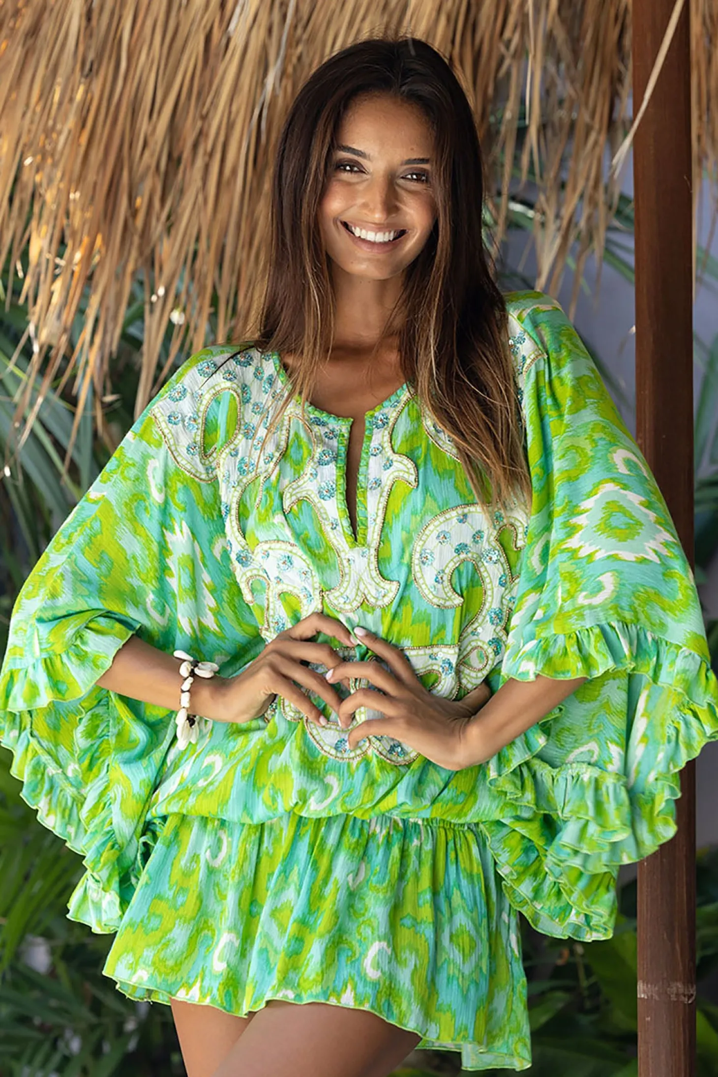 Mavis Dress - Green Acqua - M31