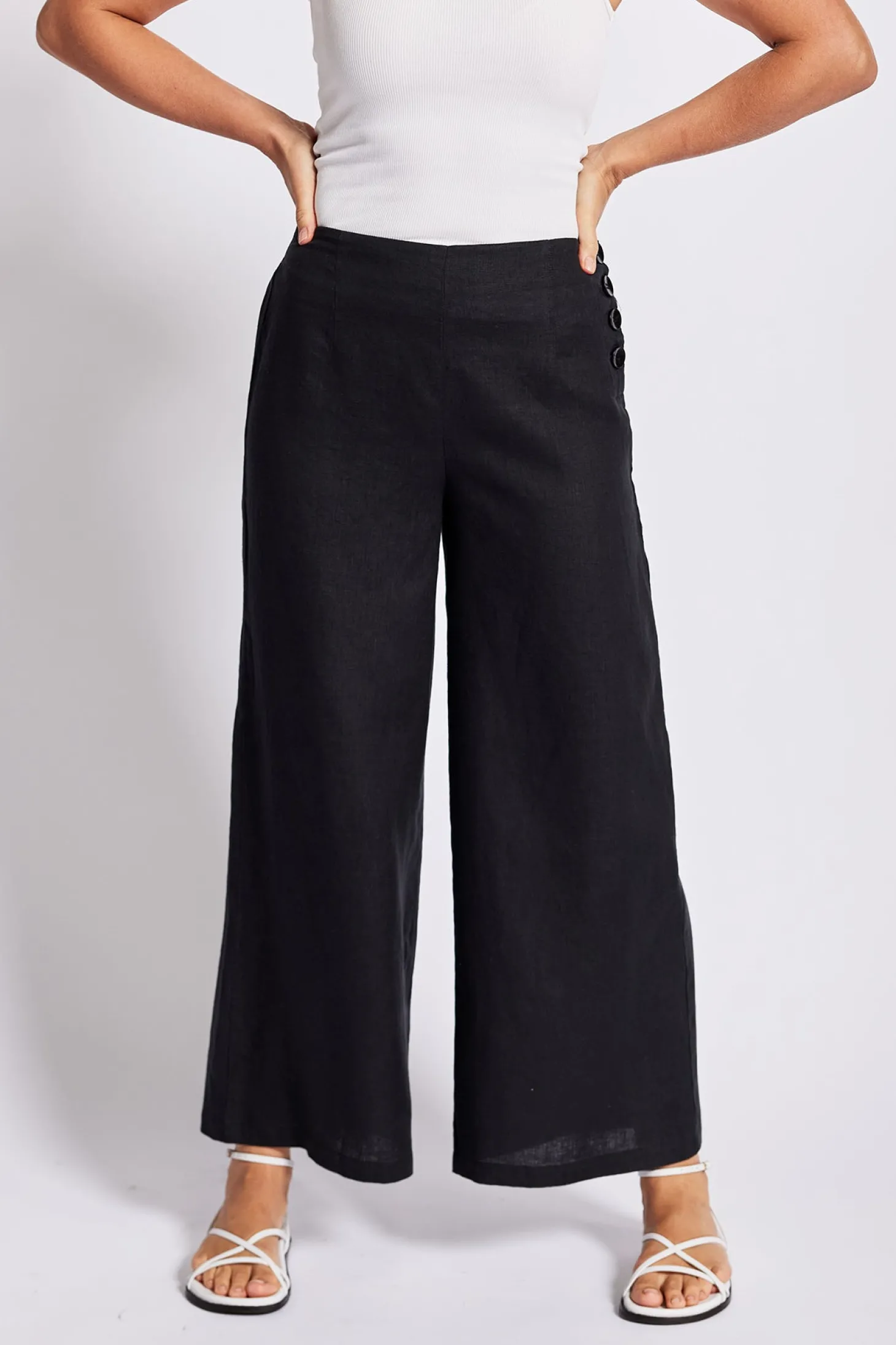 Palazzo Pants - Black - SS7