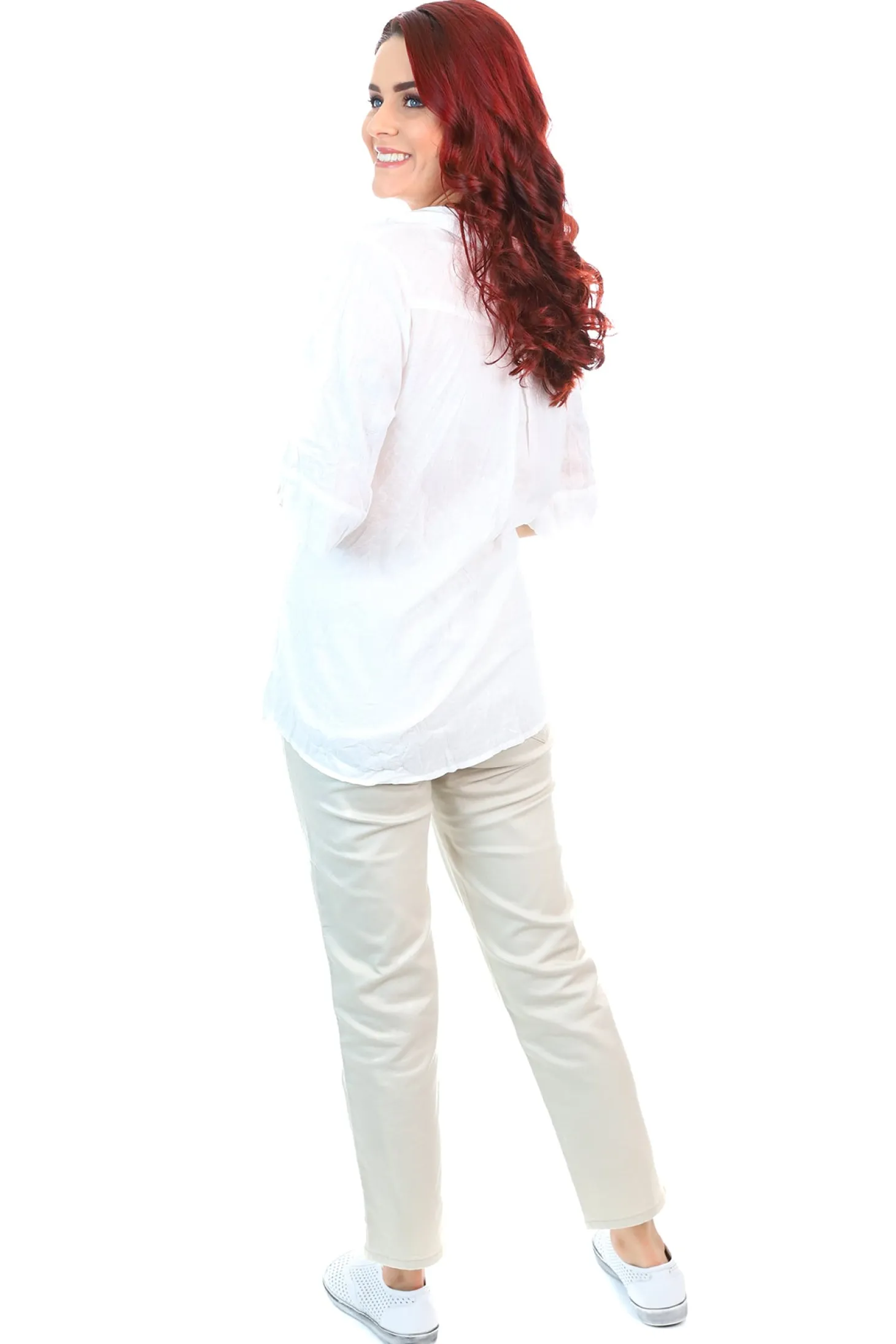 Pull On 7/8 Jean - Beige - CL5