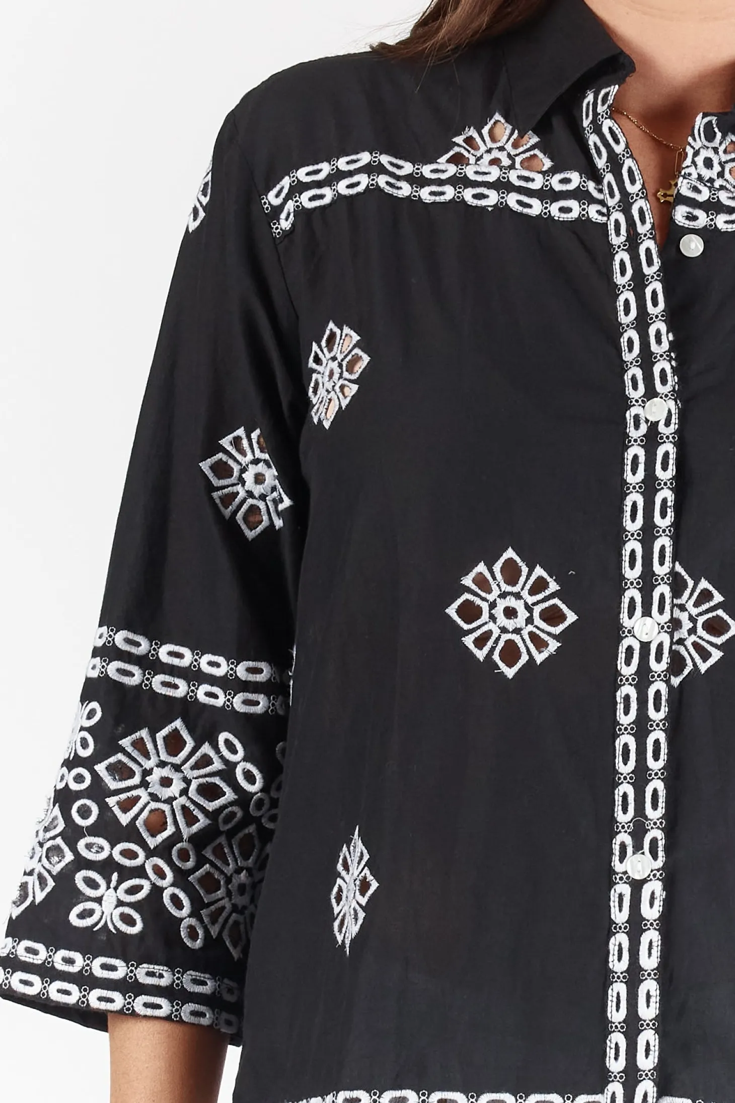 St Lucia Shirt - Black - LS11