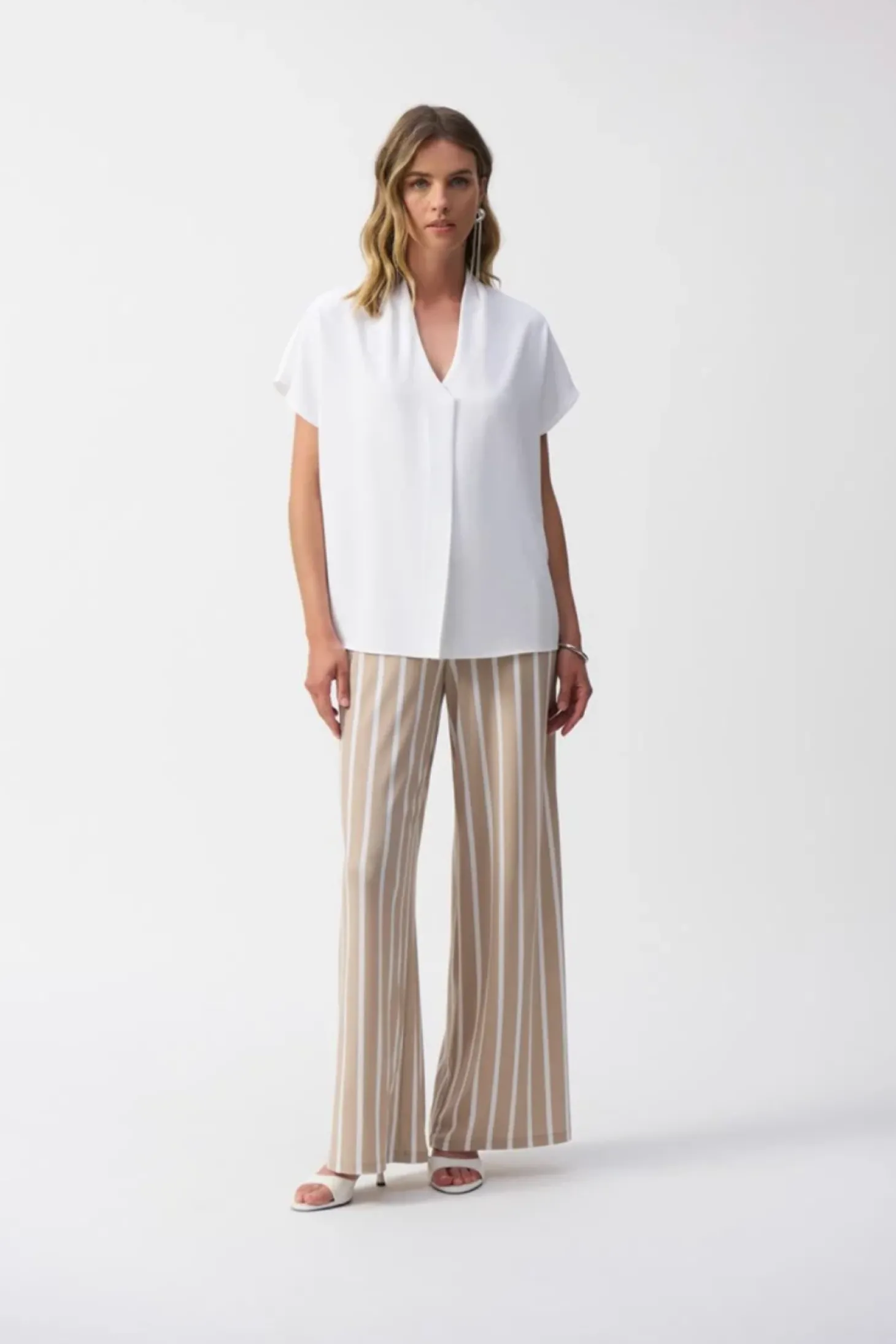 Textured Straight Top - White - JR66
