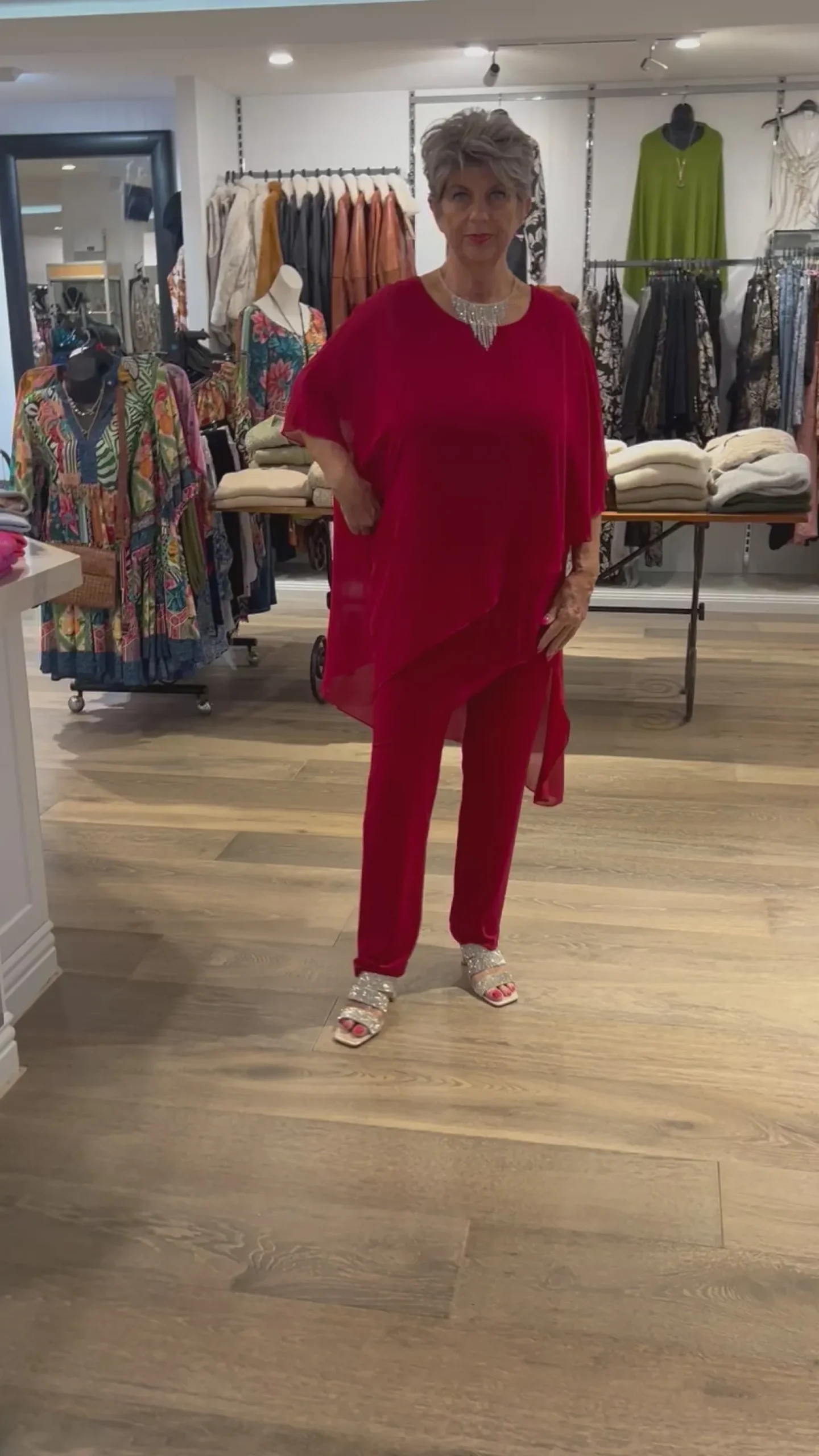 Tilly Jumpsuit - Red - SIS1